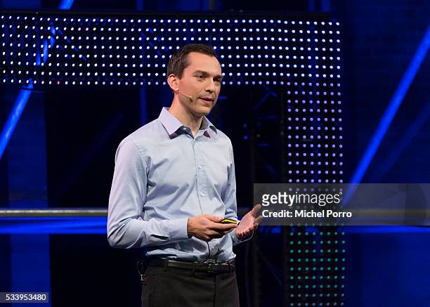 Nathan Blecharczyk, CEO of Airbnb, attends the kick-off of Startup Fest Europe on May 24, 2016 in Amsterdam, The Netherlands. The event facilitates...