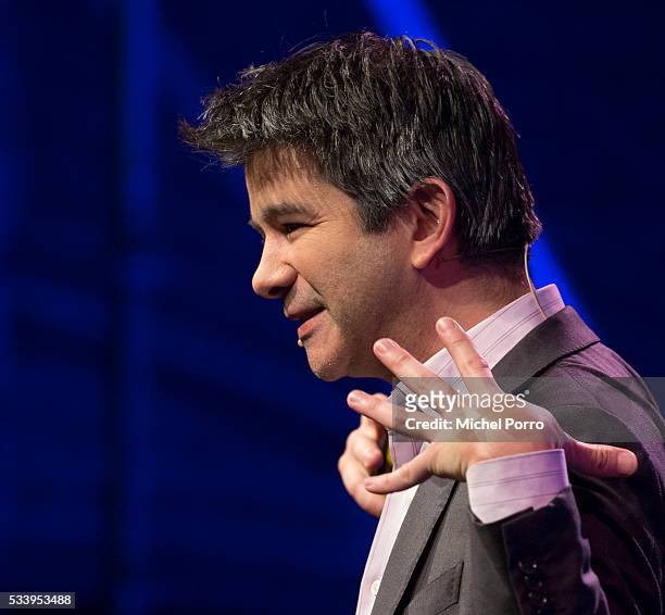 Of Uber, Travis Kalanick, attends the kick-off of Startup Fest Europe on May 24, 2016 in Amsterdam, The Netherlands. The event facilitates...
