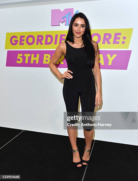 Marnie Simpson of Geordie Shore celebrate their fifth birthday at MTV London on May 24, 2016 in London, England.