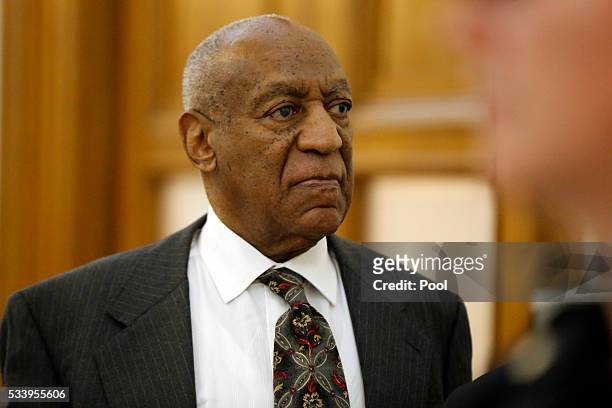 Bill Cosby departs the Montgomery County Courthouse after a preliminary hearing, May 24 in Norristown, Pennsylvania. Cosby was ordered to stand trial...