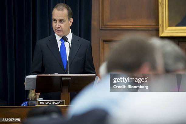 Representative Mario Diaz-Balart, a Republican from Florida, speaks during a House Appropriations Committee markup in Washington, D.C., U.S., on...