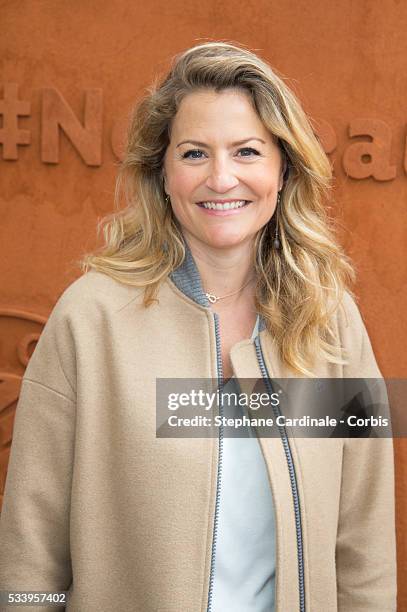 Astrid Bard attends the 2016 French tennis Open day 3, at Roland Garros on May 24, 2016 in Paris, France.