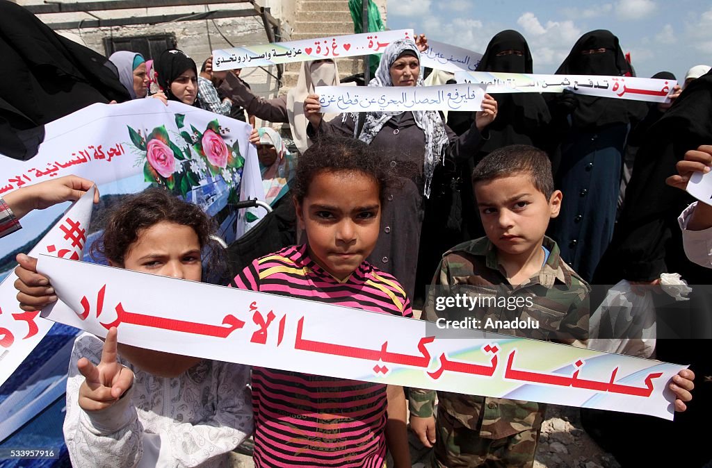 Protest in Gaza against the blockade
