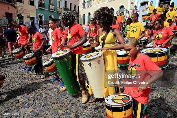 The Olodum, on May 24, 2016 in Salvador, Brazil.