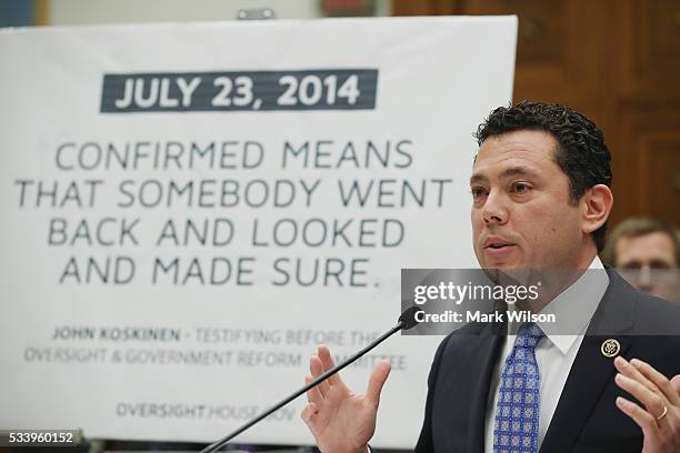 Rep. Jason Chaffetz , testifies during a House Judiciary Committee hearing on Capitol Hill, May 24, 2016 in Washington, DC. The committee was...