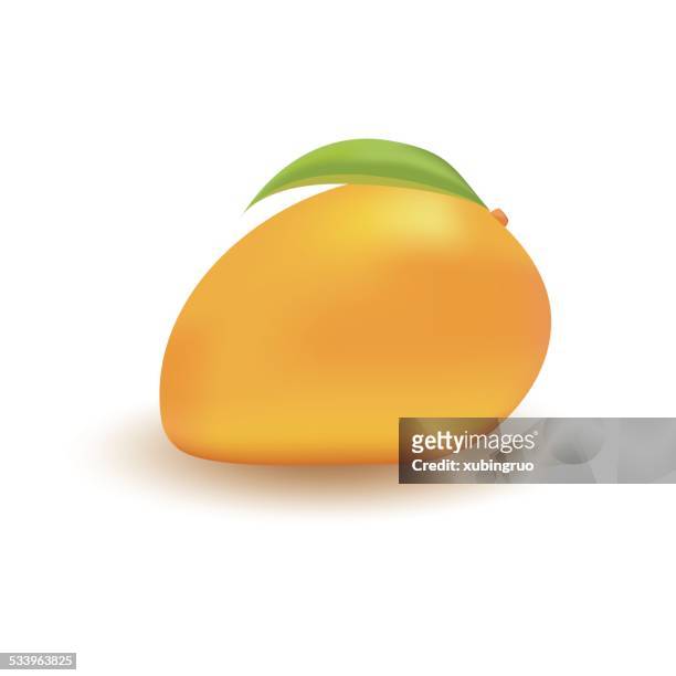 mango-auf einem weißen hintergrund. - mango fruit stock-grafiken, -clipart, -cartoons und -symbole