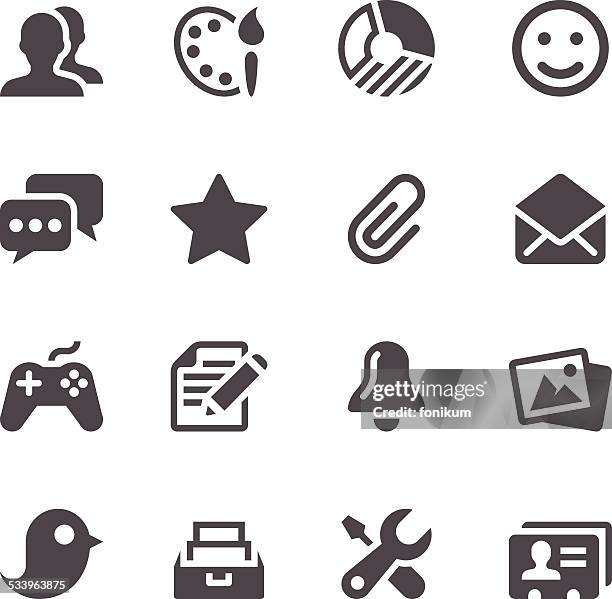 web icons - personal data stock illustrations