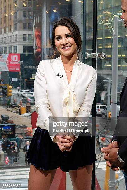 Andi Dorfman visits "Extra" at their New York studios at H&M in Times Square on May 24, 2016 in New York City.