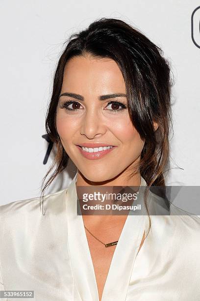 Andi Dorfman visits "Extra" at their New York studios at H&M in Times Square on May 24, 2016 in New York City.