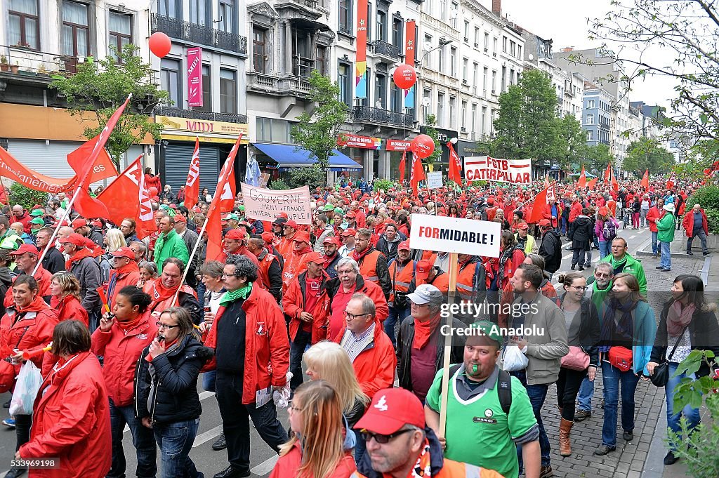 Belgian protesters clash at anti-government demonstration