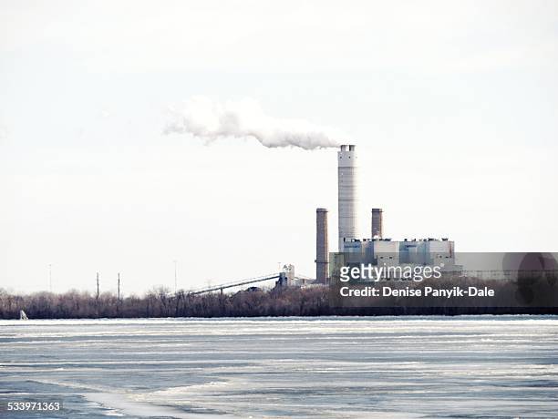 Power plant on Missouri side of Mississippi River near Alton, Illinois.