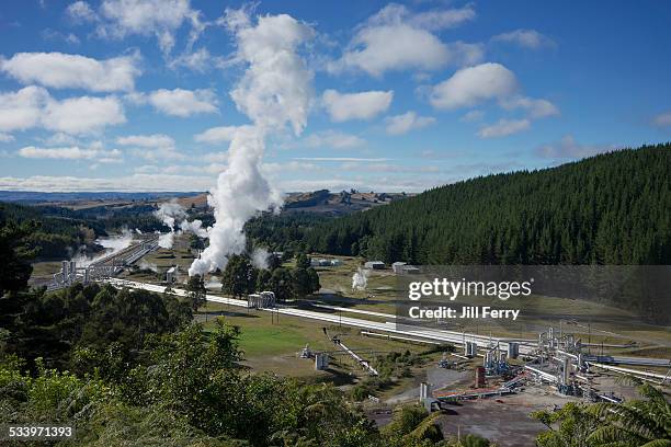 The Wairakei Geothermal Power Station near Wairakei, New Zealand. April 2014