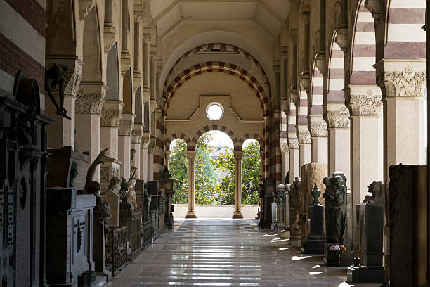 Corridor of the Cimitero Monumentale in Milan