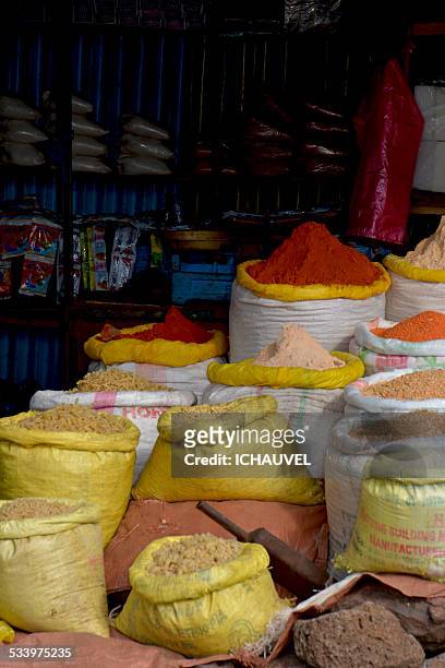 colourful spices - bahar dar stock-fotos und bilder