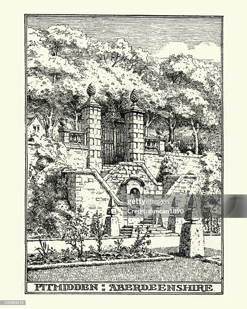 Pitmedden Garden, Aberdeenshire, Scotland 19th Century