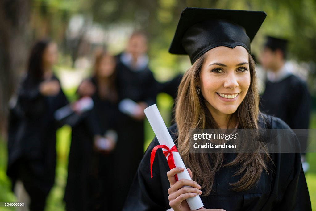 Mujer de graduación