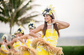 Hula Dancers from a Hawaiian Halau
