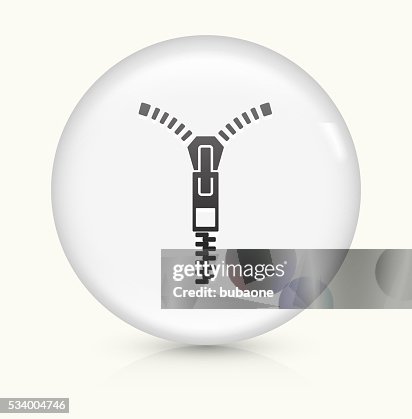 Zipper icon on white round vector button Zipper icon on white round vector button