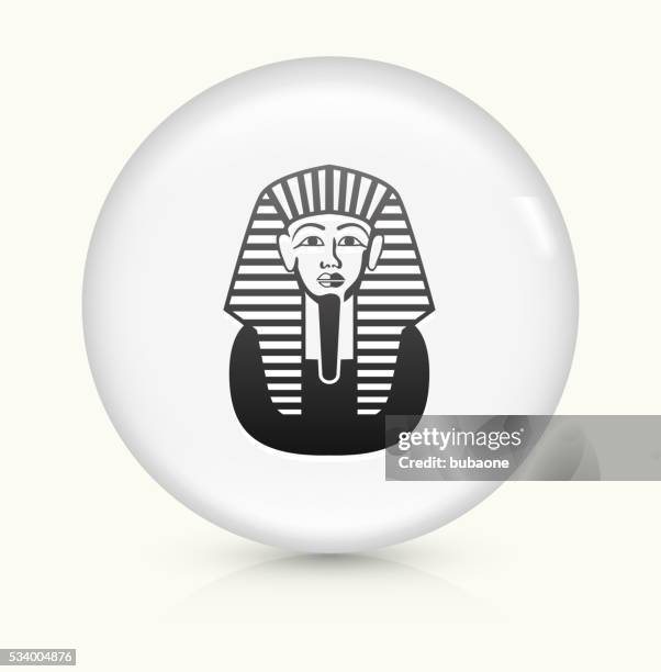 egyptian coffin icon on white round vector button - coffin stock illustrations