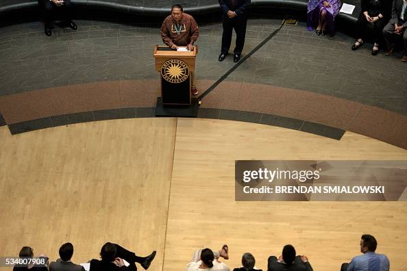 Governor Charles Riley Pueblo of Acoma Governor Kurt Riley speaks during an event at the ...