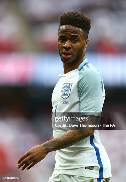 Raheem Sterling of England during the International Friendly match between England and Turkey at the Etihad Stadium on May 22, 2016 in Manchester,...