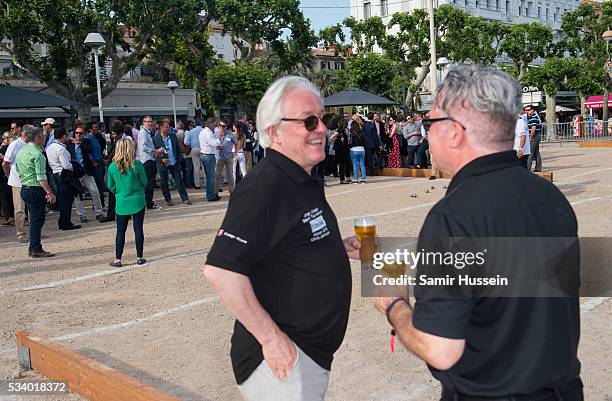 Guests attend and take part in the Jorge Gallegos Memorial - Cannes Boules Tournament 2016 hosted by Akin Gump & Fintage House on May 16, 2016 in...