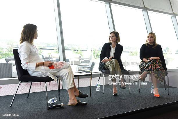 Founder and CEO of Into the Gloss and Glossier Emily Weiss, co-founder and CEO of Clique Media Group Katherine Power and co-founder of Clique Media...