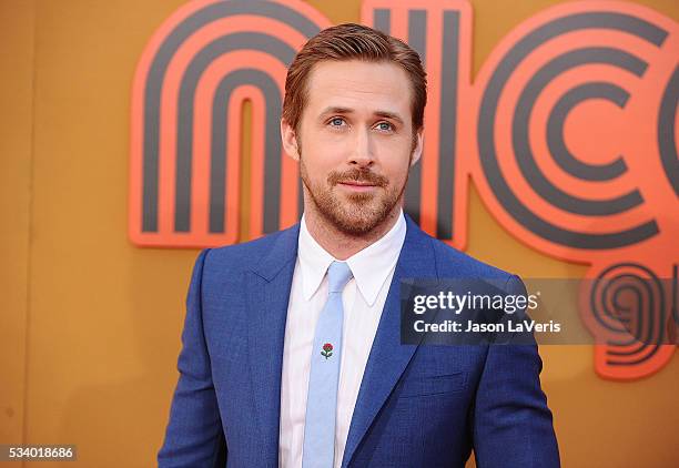 Actor Ryan Gosling attends the premiere of "The Nice Guys" at TCL Chinese Theatre on May 10, 2016 in Hollywood, California.