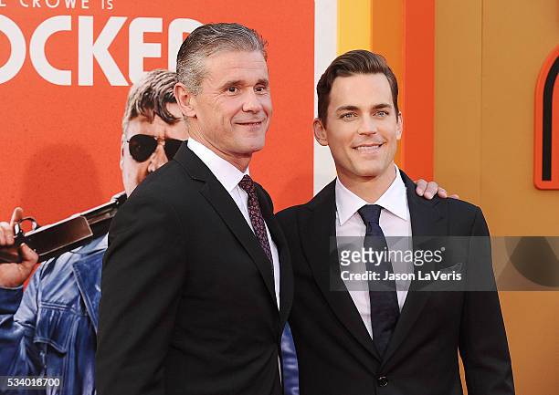 Actor Matt Bomer and husband Simon Halls attend the premiere of "The Nice Guys" at TCL Chinese Theatre on May 10, 2016 in Hollywood, California.