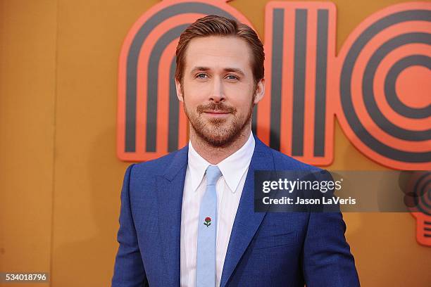 Actor Ryan Gosling attends the premiere of "The Nice Guys" at TCL Chinese Theatre on May 10, 2016 in Hollywood, California.