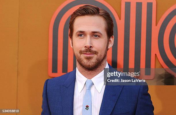 Actor Ryan Gosling attends the premiere of "The Nice Guys" at TCL Chinese Theatre on May 10, 2016 in Hollywood, California.