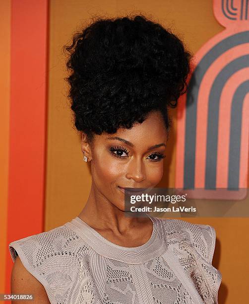 Actress Yaya DaCosta attends the premiere of "The Nice Guys" at TCL Chinese Theatre on May 10, 2016 in Hollywood, California.