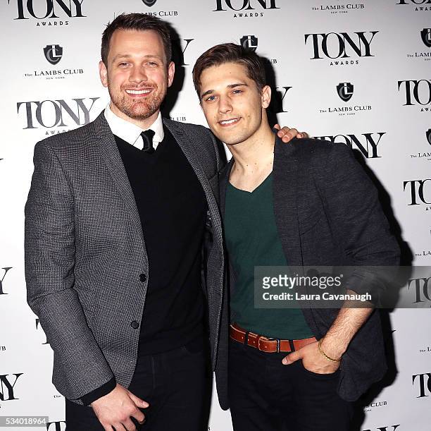 Michael Arden and Andy Mientus attend A Toast to The 2016 Tony Awards Creative Arts Nominees on May 24, 2016 in New York City.