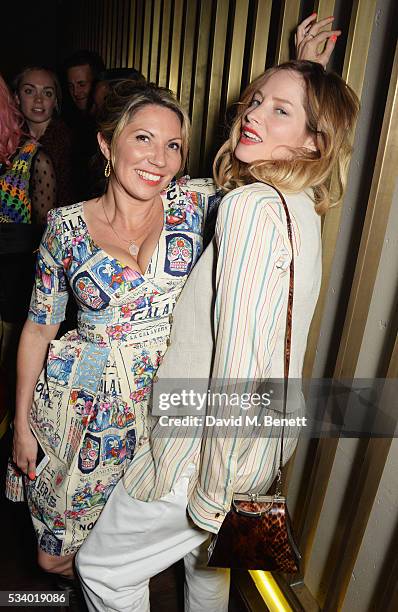 Chloe Franses and Sienna Guillory attend the Jazz Cafe re-opening party on May 24, 2016 in London, England.