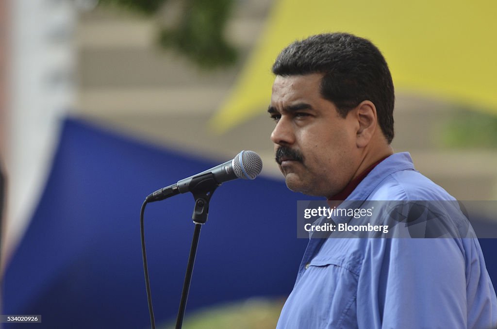 President Nicolas Maduro Addresses Crowds Amidst Rising Political And Economic Tensions