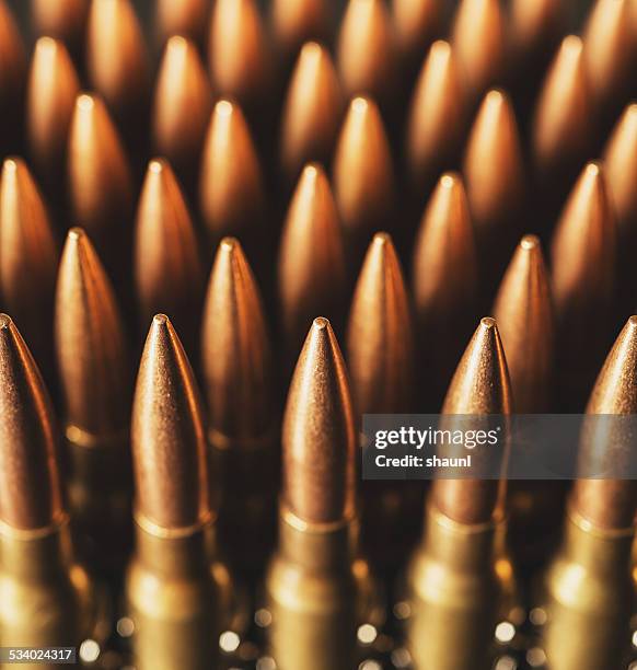 rows of bullets - gun control stock pictures, royalty-free photos & images