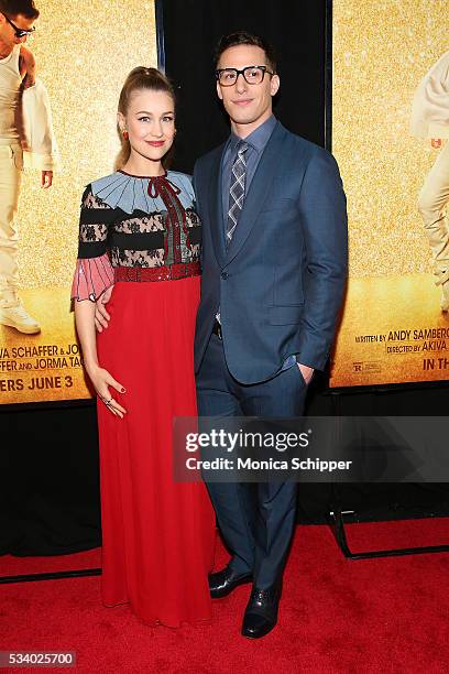 Joanna Newsom and Andy Samberg attend "Popstar: Never Stop Never Stopping" New York Premiere at AMC Loews Lincoln Square 13 theater on May 24, 2016...