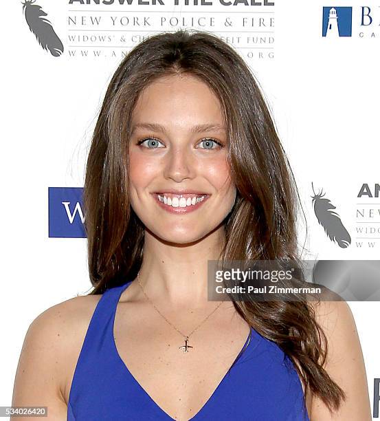 Answer the Call: Kick off to Summer Model Emily DiDonato poses at the 4th annual New York Police and Fire Widows & Children's Benefit Kick off to...