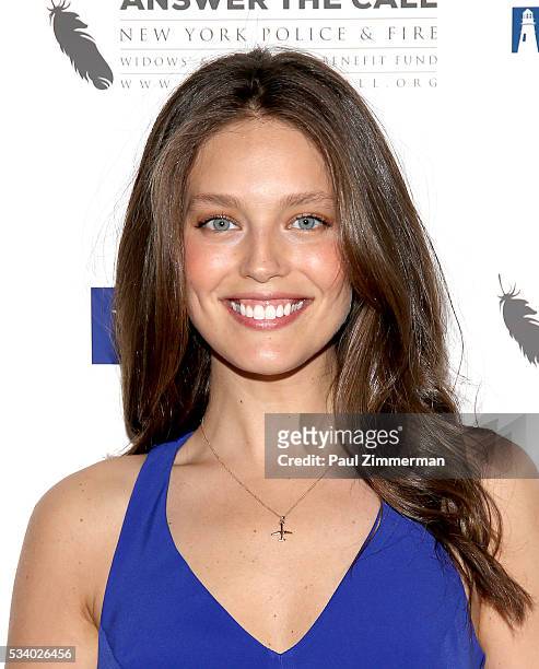 Answer the Call: Kick off to Summer Model Emily DiDonato poses at the 4th annual New York Police and Fire Widows & Children's Benefit Kick off to...