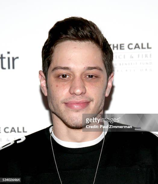 Answer the Call: Kick off to Summer Honorary Chair/comedian Pete Davidson poses at the 4th annual New York Police and Fire Widows & Children's...