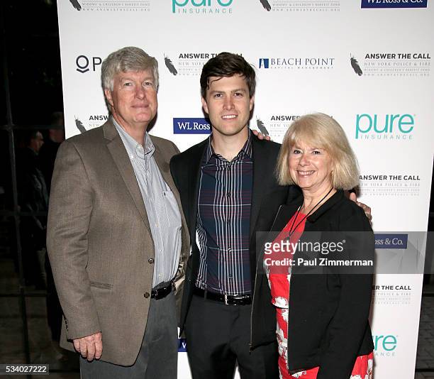 Answer the Call: Kick off to Summer Daniel A. Jost, Colin Jost and Kerry Kelly pose at the 4th annual New York Police and Fire Widows & Children's...