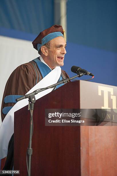 Actor Hank Azaria speaks during commencement at Tufts University on May 22, 2016 in Boston, Massachusetts.