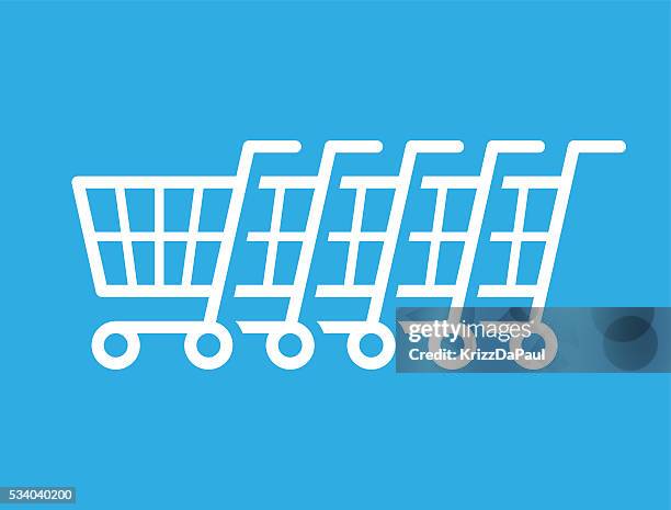 pick up your cart here - buy online pick up in store stock illustrations