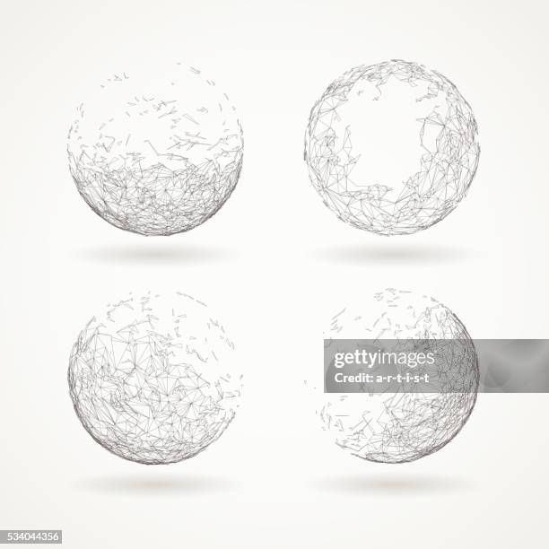 abstract elements - molecule model stock illustrations