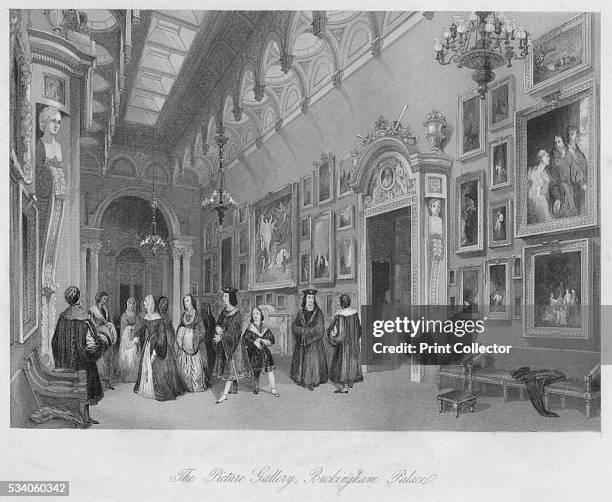 The Picture Gallery, Buckingham Palace' , from 'London Interiors with their Costumes & Ceremonies from Drawings made by permission of the Public...