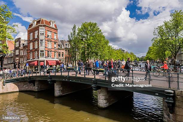 view of the prinsengracht canal - amsterdam tourist stock pictures, royalty-free photos & images
