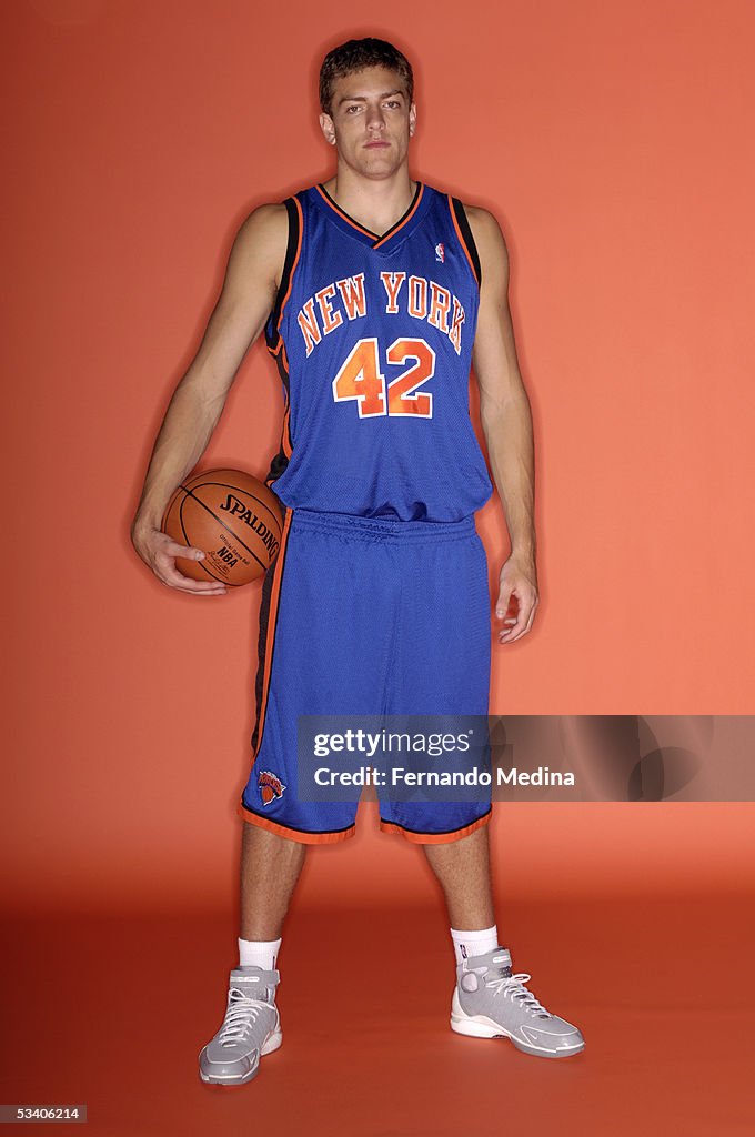 David Li Nba David Lee of the New York Knicks poses during a portrait session with ...