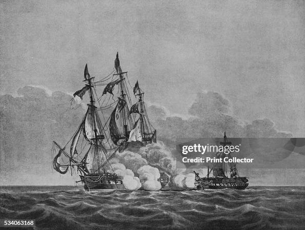Constitution And Java The Constitution and the Java' , from 'Old Naval Prints,' by Charles ...