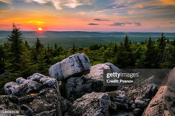 sunset at rocky knob - ウェストバージニア州 ストックフォトと画像