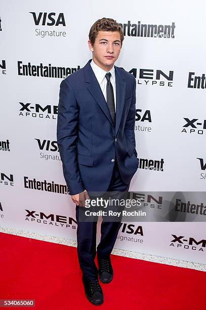 Actor Tye Sheridan attends the "X-Men Apocalypse" New York Screening at Entertainment Weekly on May 24, 2016 in New York City.